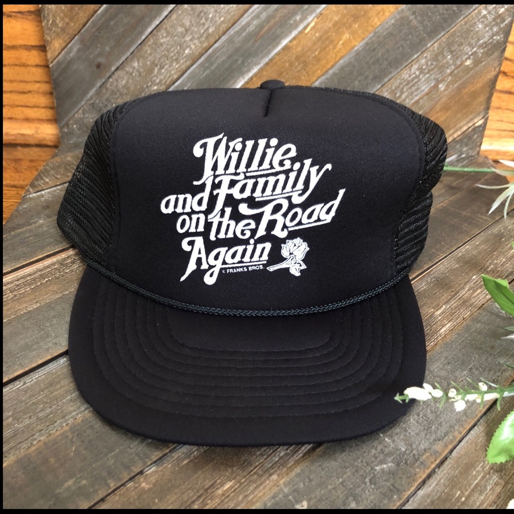 Vtg Willie Nelson Family On The Road Again Hat